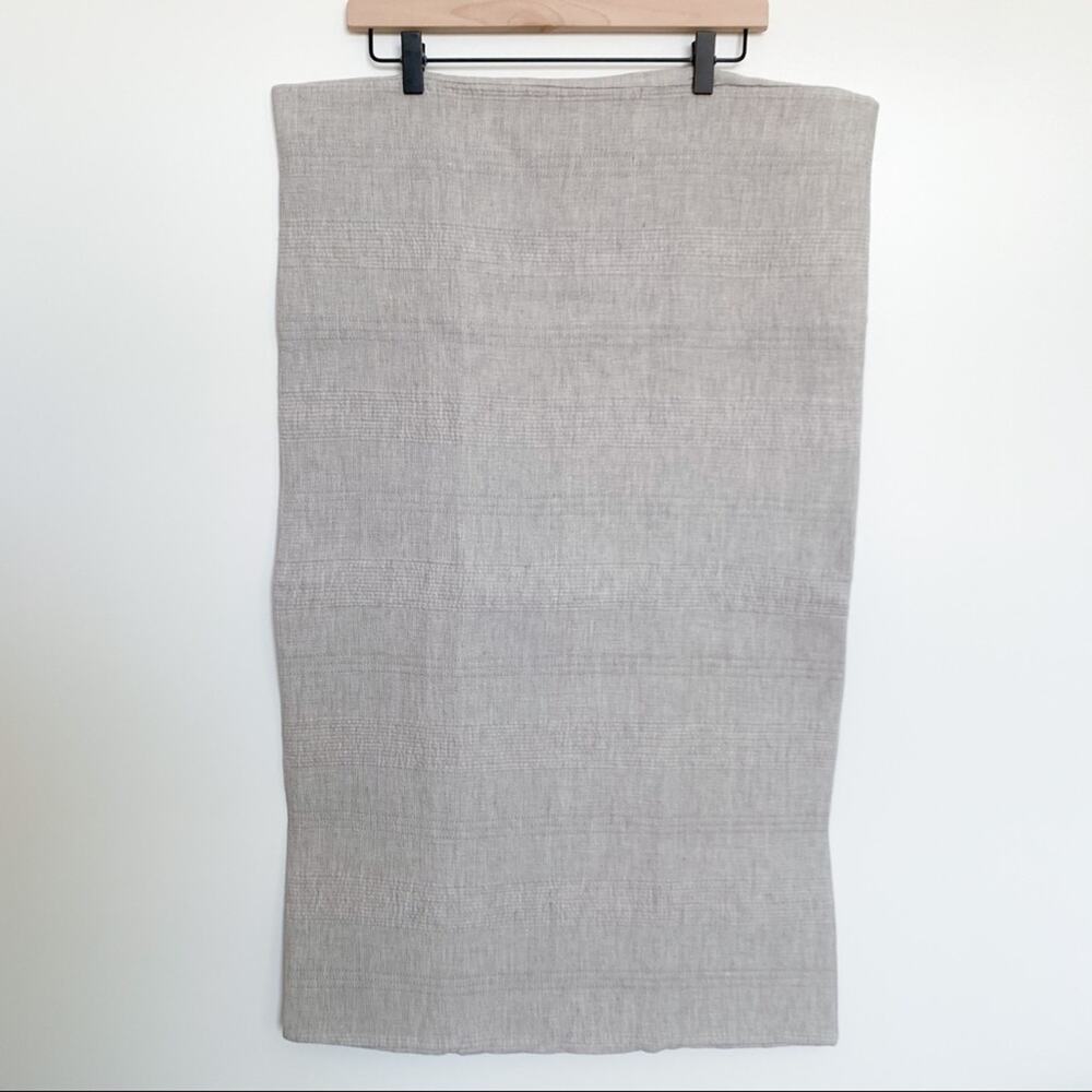 Restoration Hardware Banded Washed Linen King Sham